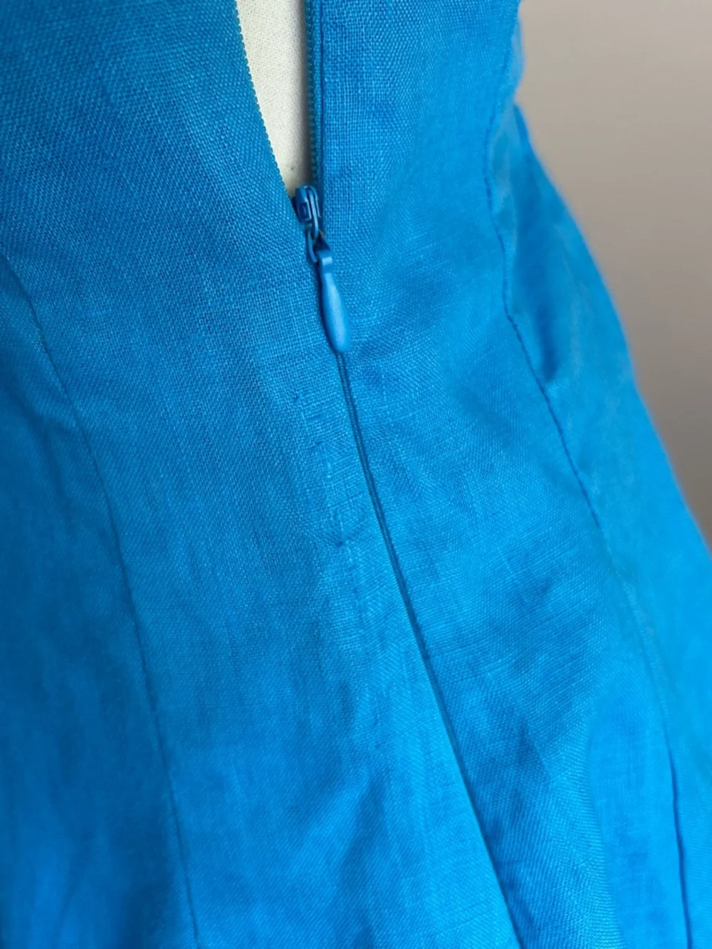 "Rowan Linen Tea Dress" with Button Front and Ruched Sleeves by Forever New - Picture 12 of 15